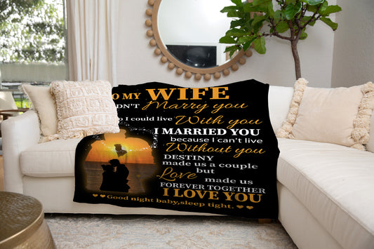 To My Wife - Forever Together Cozy Plush Fleece Blanket - 50x60