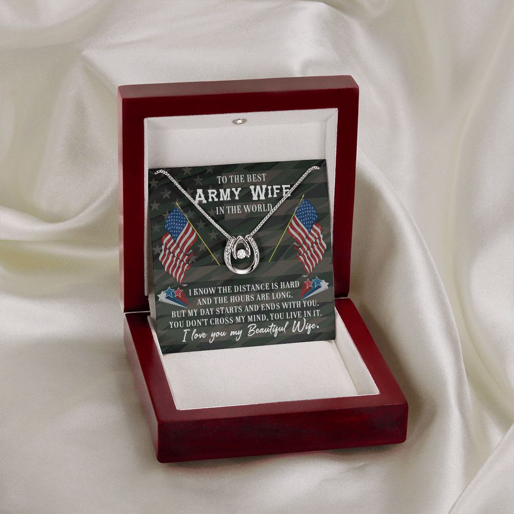 To The Best Army Wife - Lucky In Love Necklace
