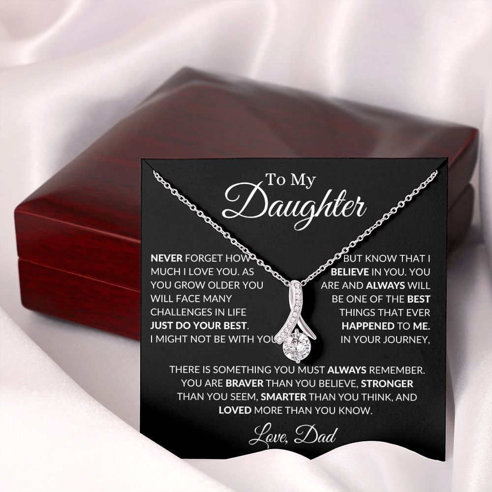 To My Daughter I Love You - Dad - Alluring Beauty necklace