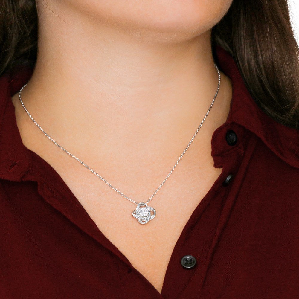 To My Daughter Cherish Every Moment Love Knot Necklace