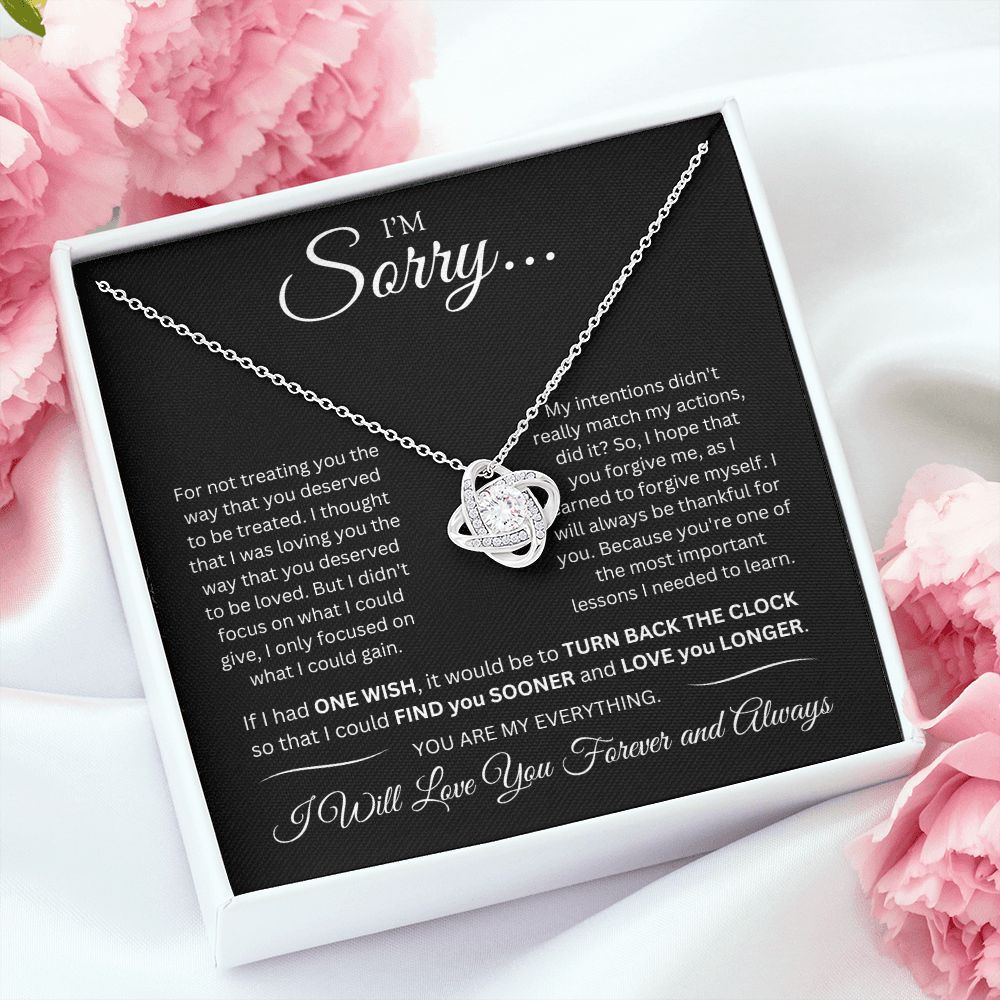 I'm Sorry - Wife, Future Wife, Soulmate, Girlfriend - Love Knot Necklace