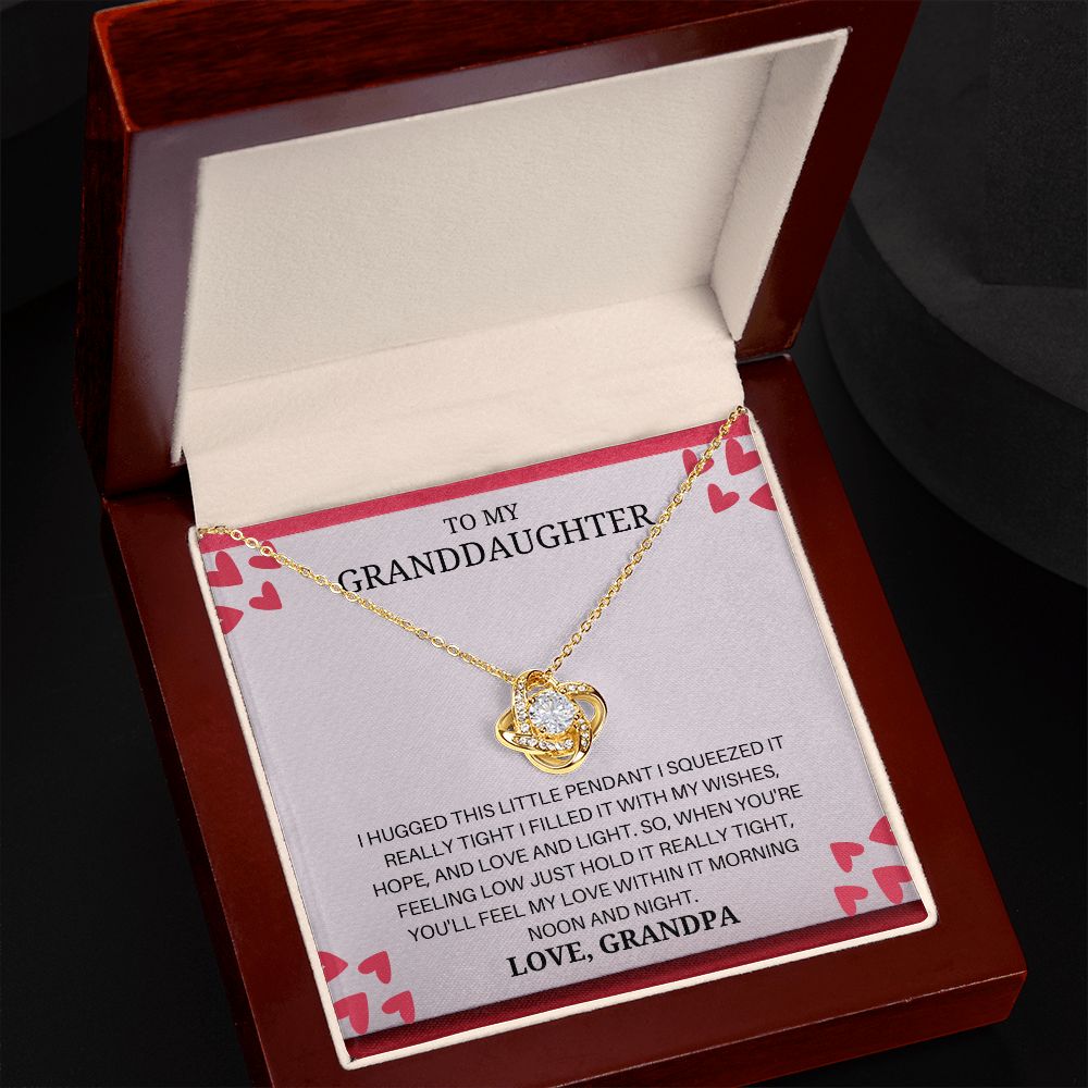 Granddaughter - My Love Grandpa - Love Knot Necklace