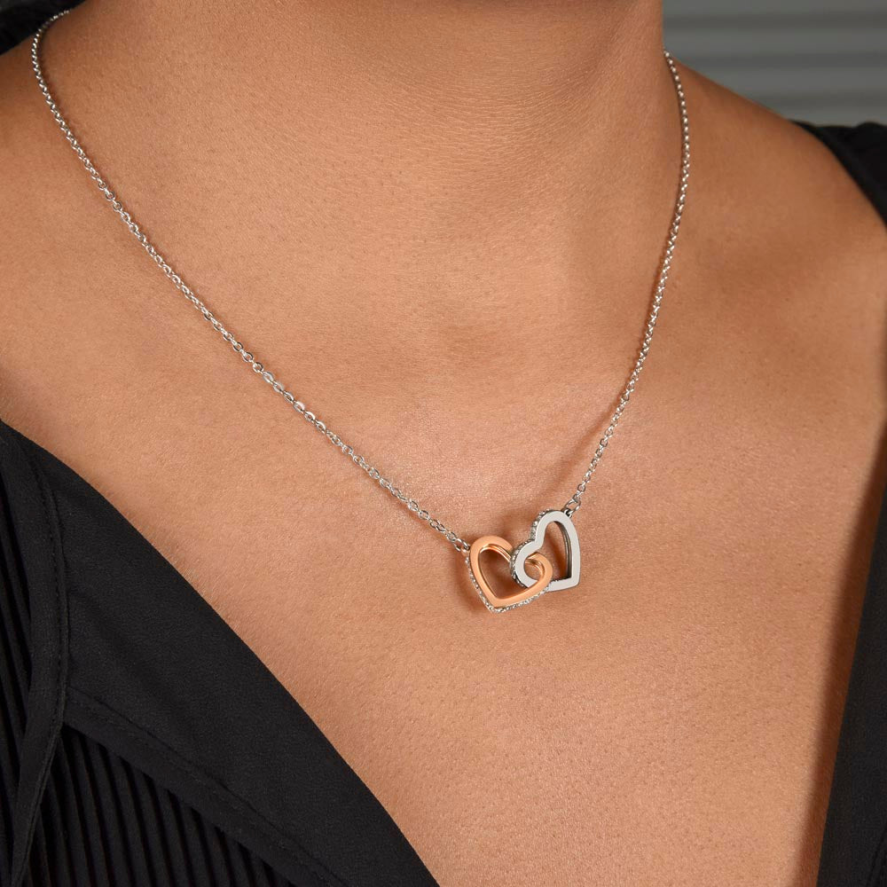 To My Granddaughter Beautiful You Interlocking Hearts necklace