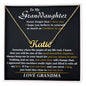 To My Granddaughter - Believe in Yourself from Grandma - Personalized Name Necklace