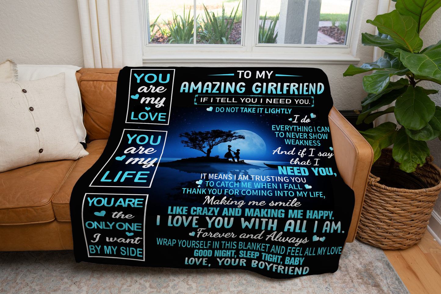 To My Amazing Girlfriend - My Love Cozy Plush Fleece Blanket 50x60