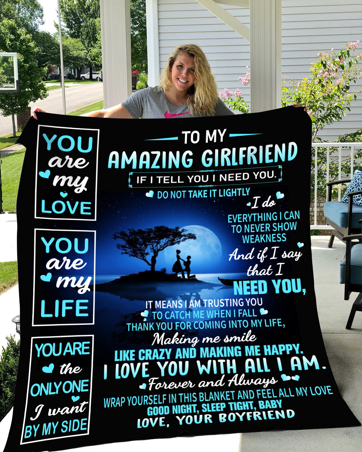 To My Amazing Girlfriend - My Love Cozy Plush Fleece Blanket 50x60