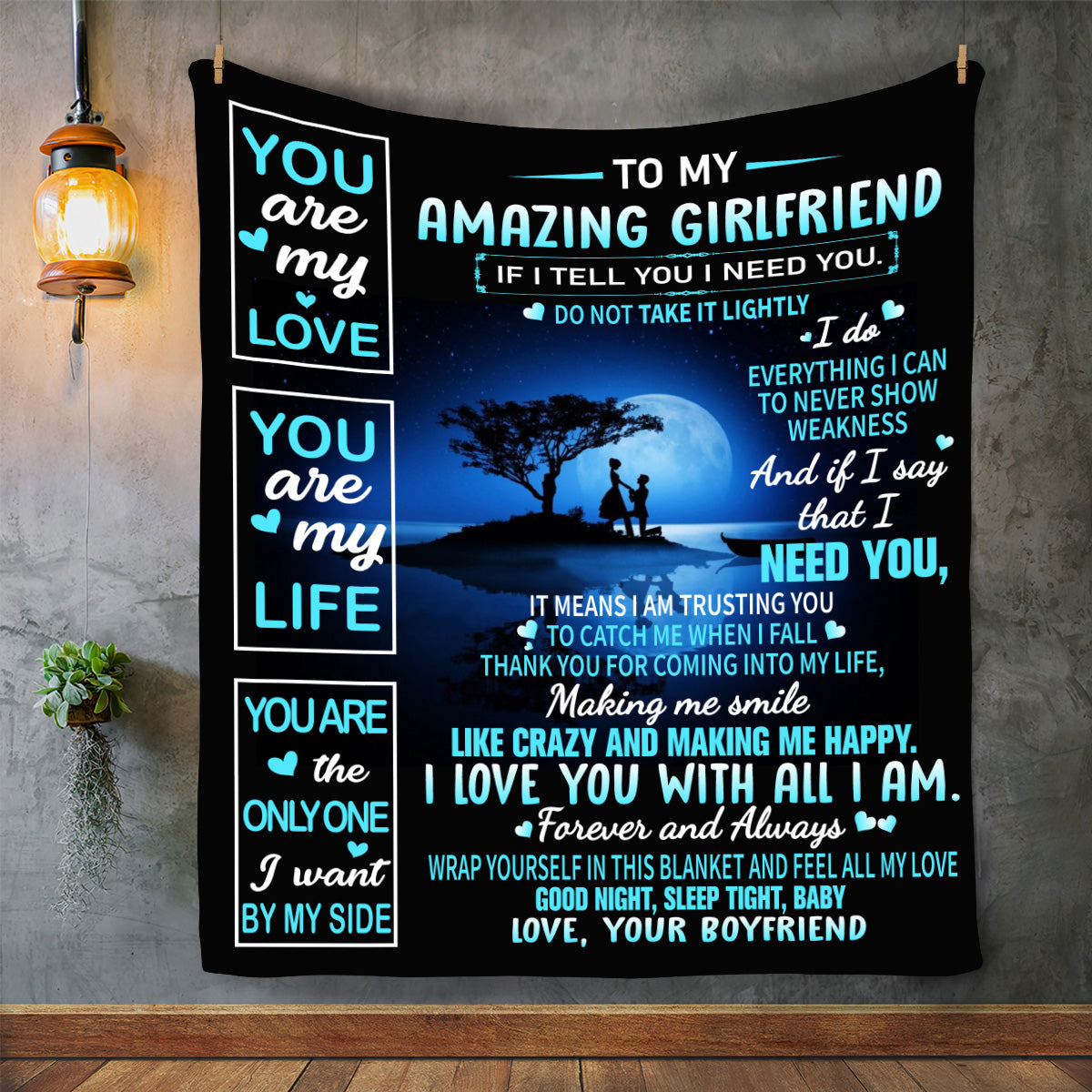 To My Amazing Girlfriend - My Love Cozy Plush Fleece Blanket 50x60