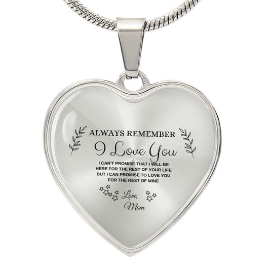 Daughter Heart Mom Necklace