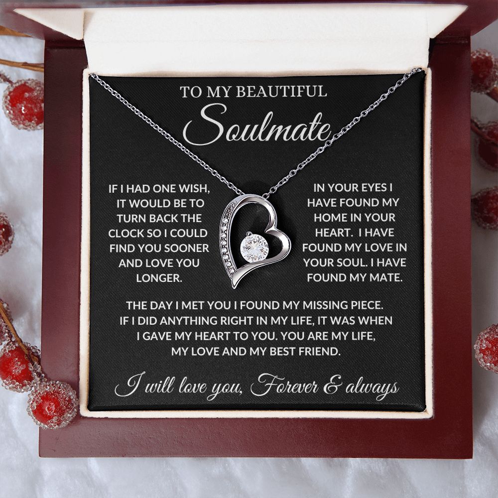 To My Soulmate - In Your Heart - Forever Love Necklace