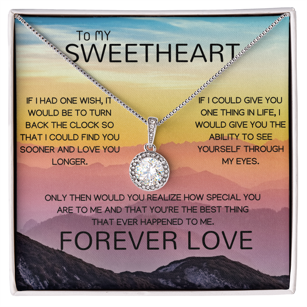 To My Sweetheart Forever Love Eternal Hope Necklace