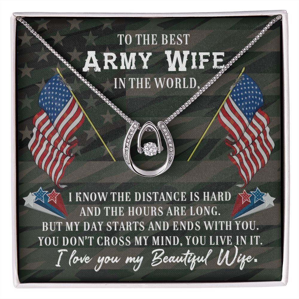 To The Best Army Wife - Lucky In Love Necklace