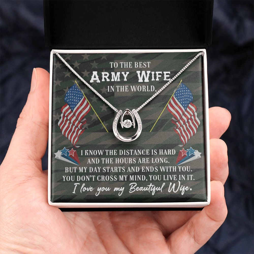 To The Best Army Wife - Lucky In Love Necklace