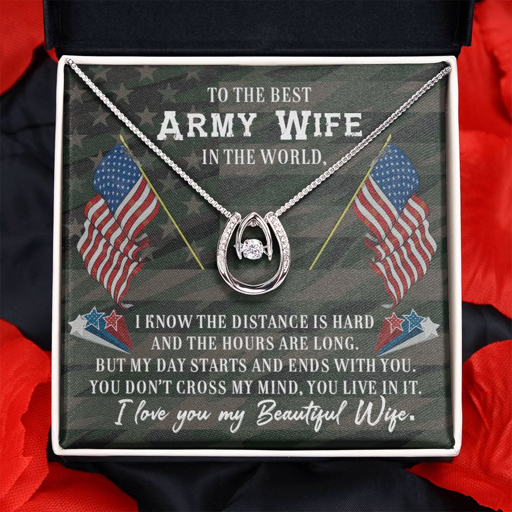 To The Best Army Wife - Lucky In Love Necklace