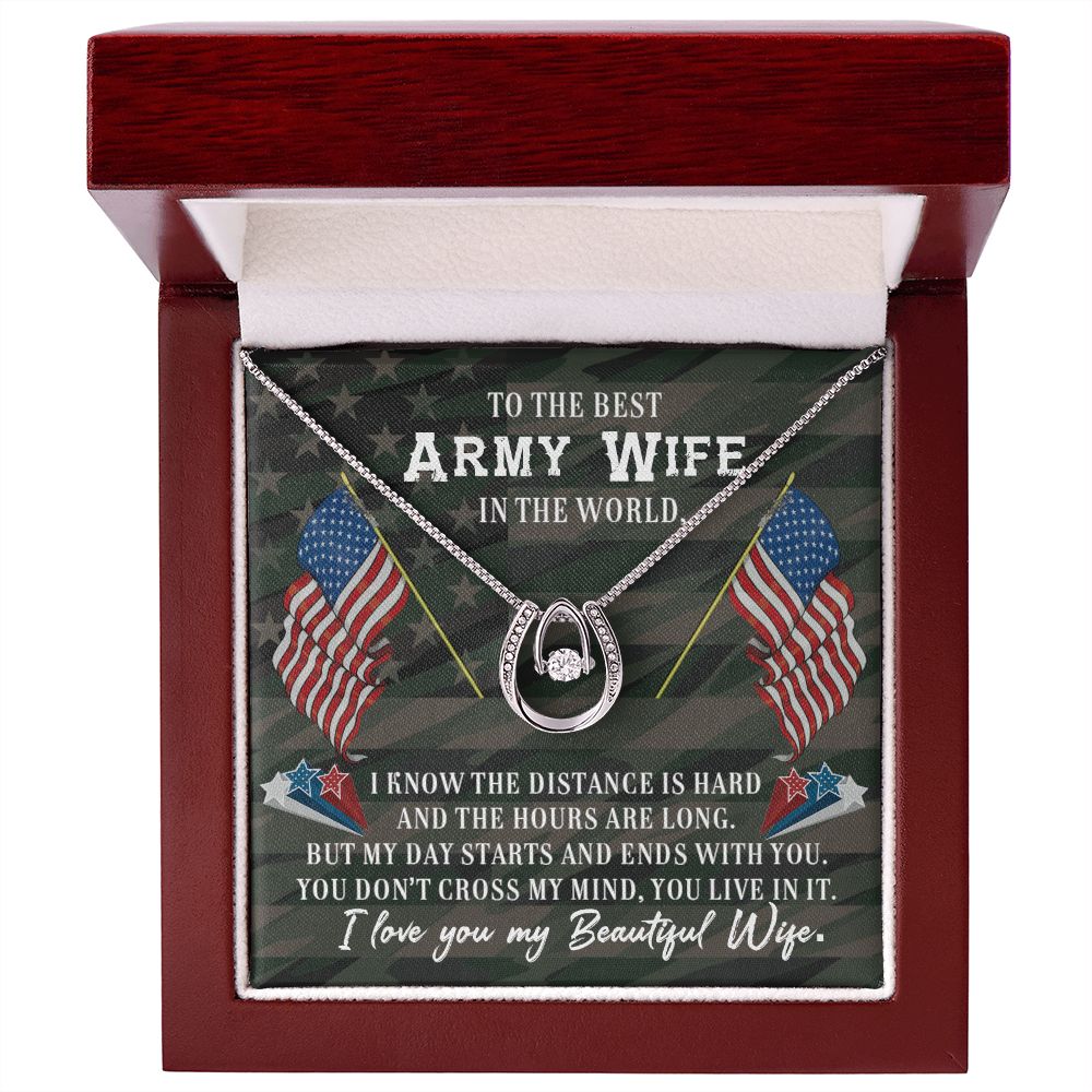 To The Best Army Wife - Lucky In Love Necklace