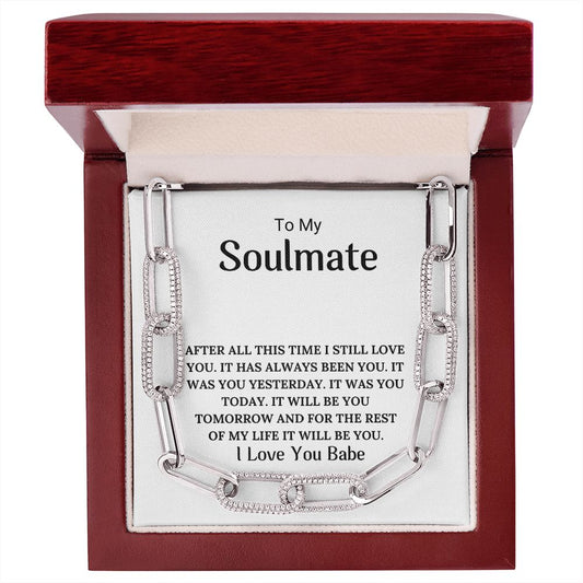 To My Soulmate Rest of My Life Forever Linked Necklace