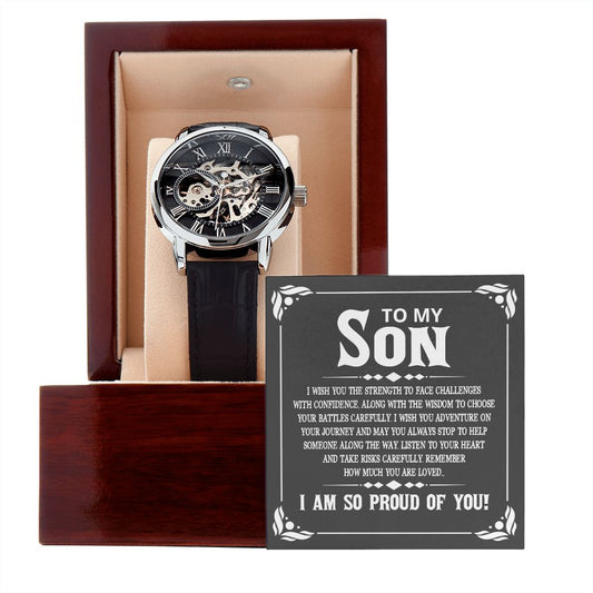 To My Son - Your Journey - Men's Openwork Watch