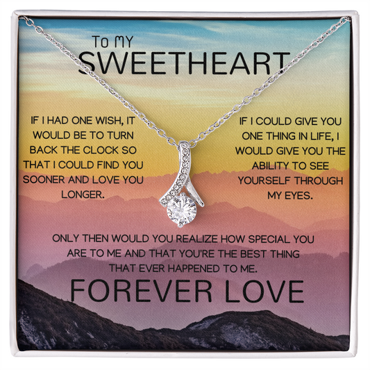 To My Sweetheart One Wish Alluring Beauty Necklace
