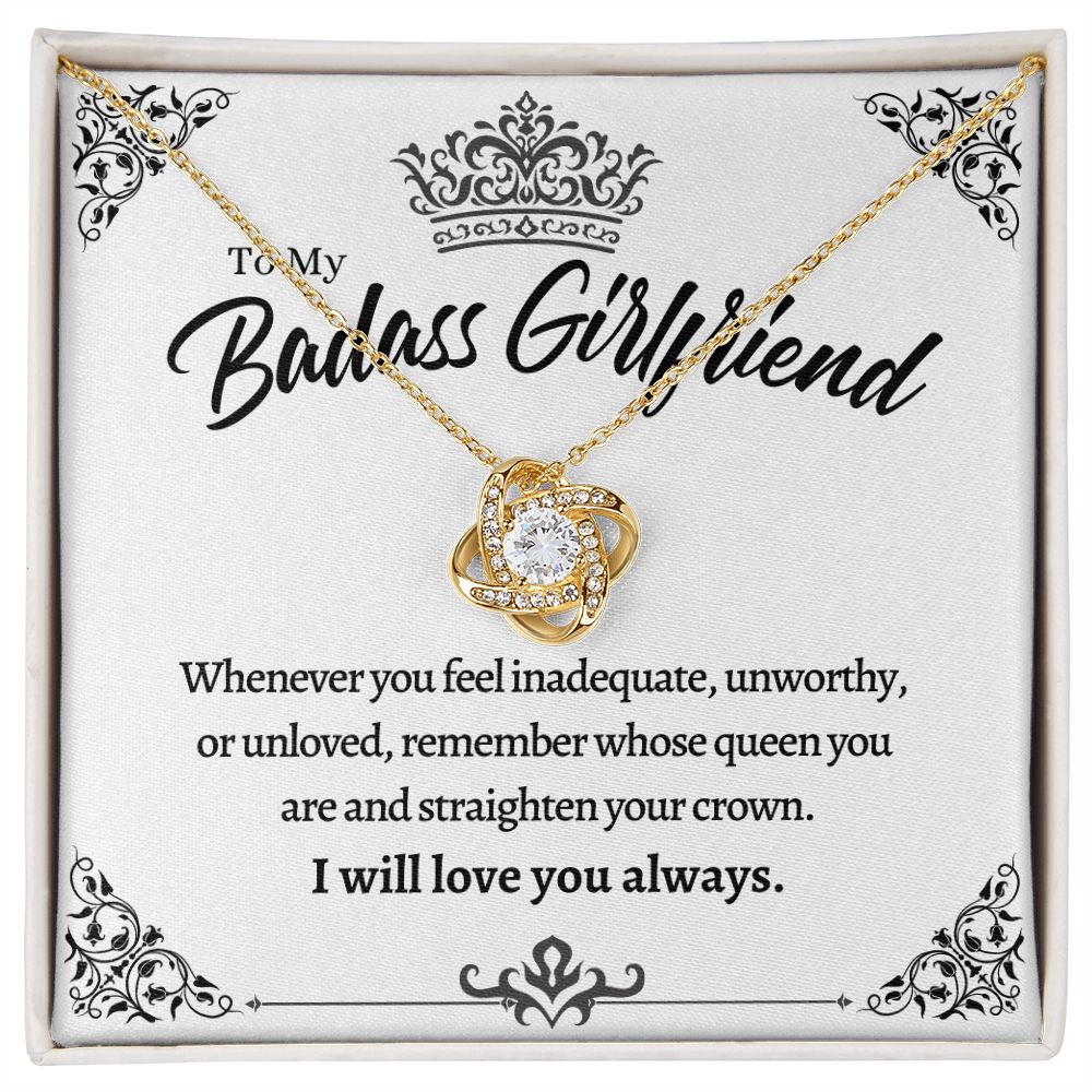 To My Badass Girlfriend - My Queen - Love Knot Necklace
