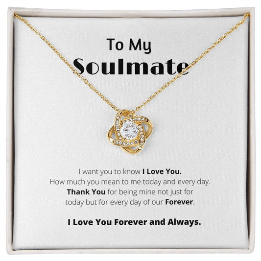 I Love You Forever and Always Love Knot Necklace