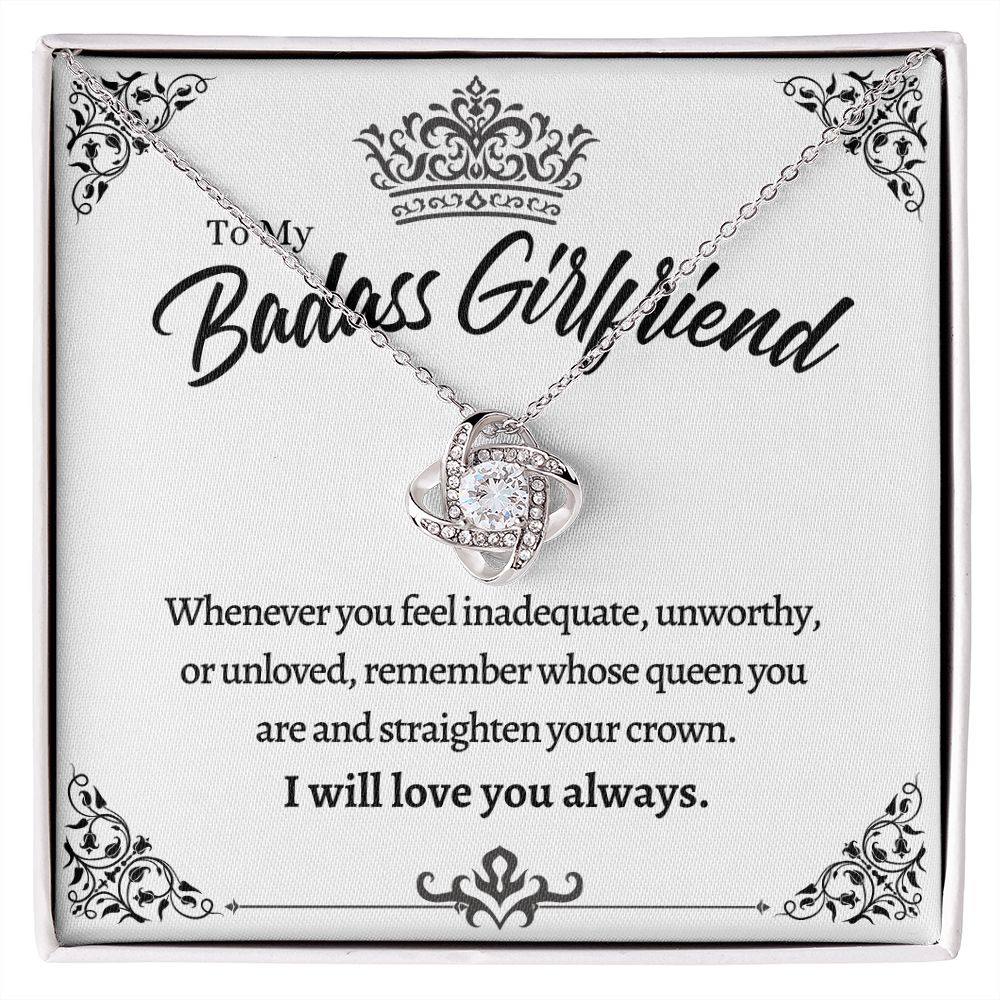 To My Badass Girlfriend - My Queen - Love Knot Necklace