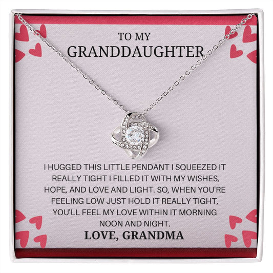Granddaughter - My Love Grandma - Love Knot Necklace