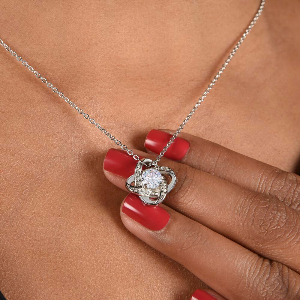 To My Daughter - Always Have Your Back - Love Knot Necklace