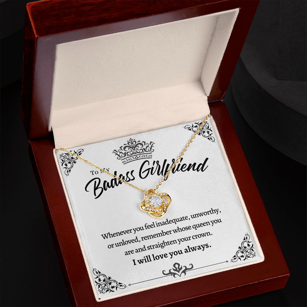 To My Badass Girlfriend - My Queen - Love Knot Necklace