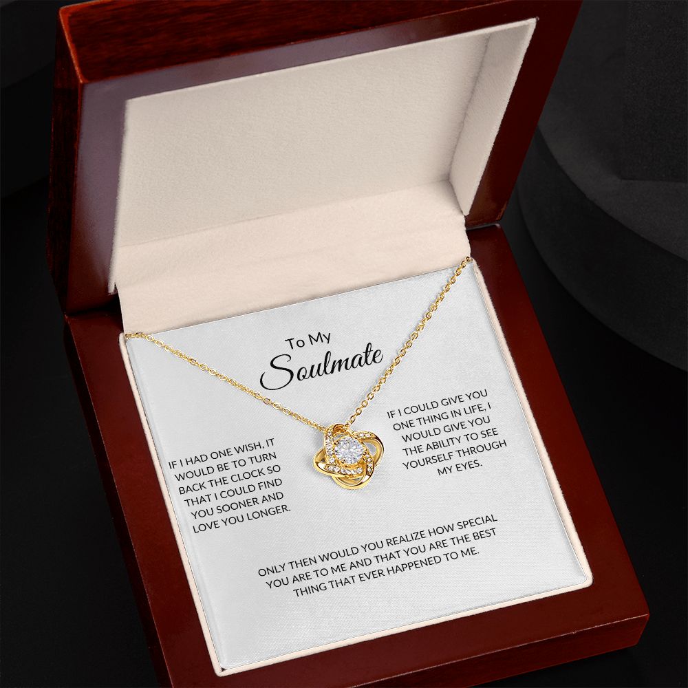 To My Soulmate Special You Are Love Knot Necklace