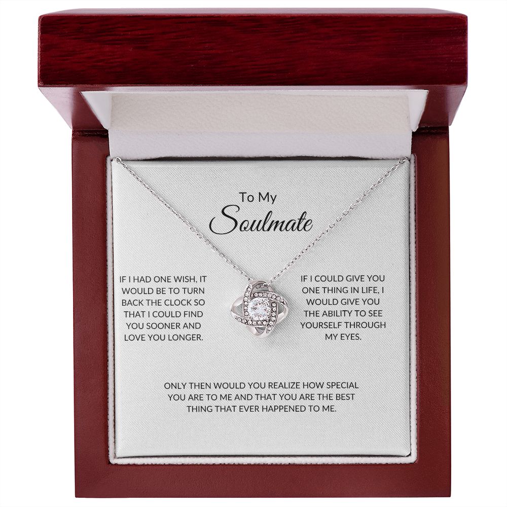 To My Soulmate Special You Are Love Knot Necklace