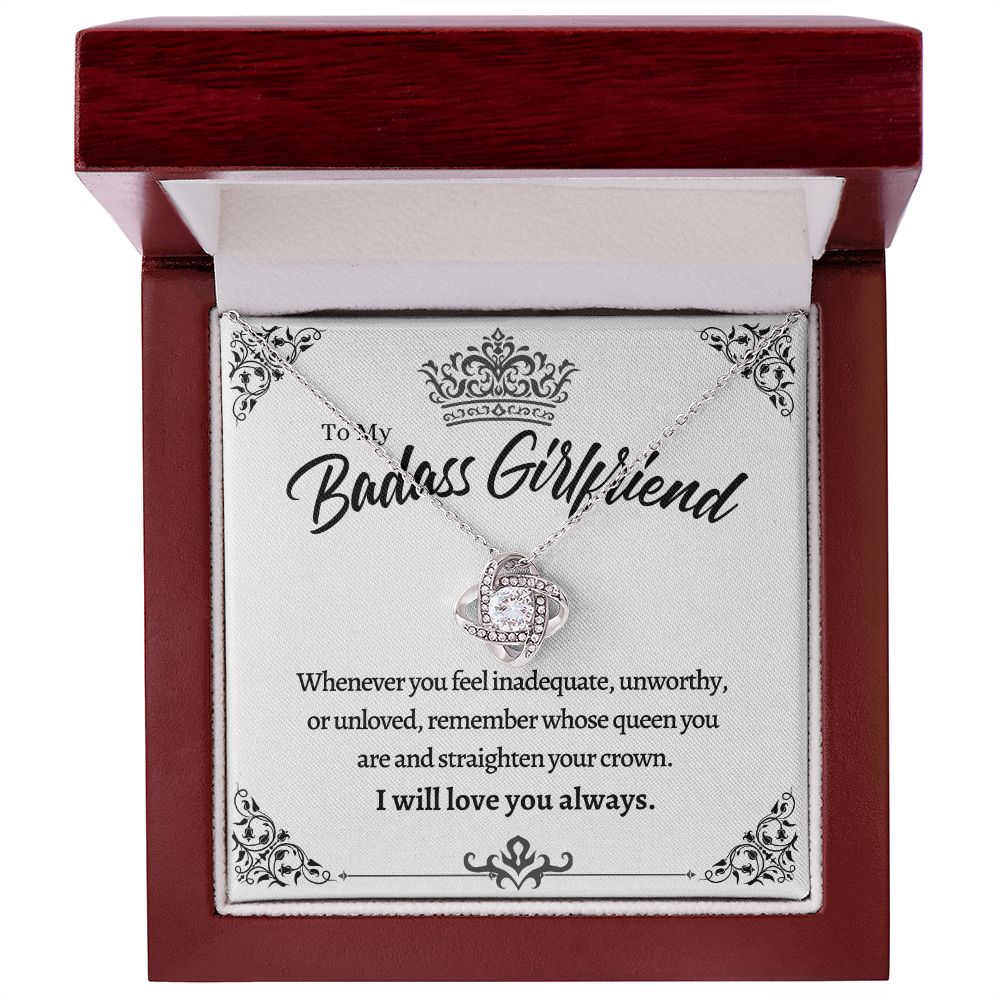 To My Badass Girlfriend - My Queen - Love Knot Necklace