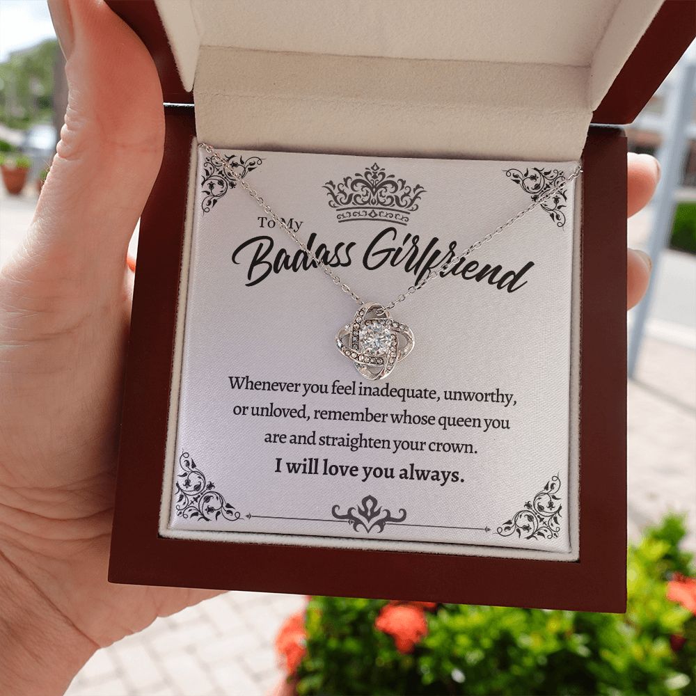 To My Badass Girlfriend - My Queen - Love Knot Necklace