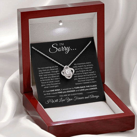 I'm Sorry - Wife, Future Wife, Soulmate, Girlfriend - Love Knot Necklace