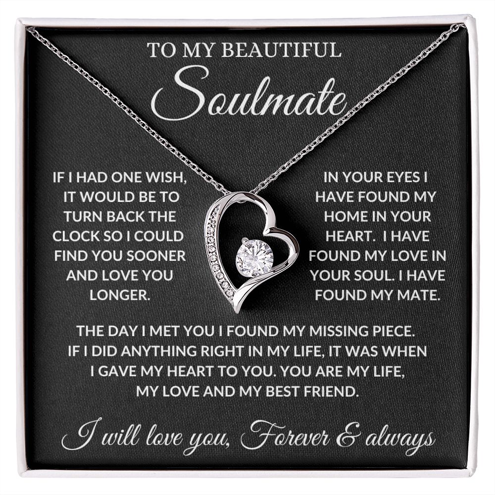 To My Soulmate - In Your Heart - Forever Love Necklace