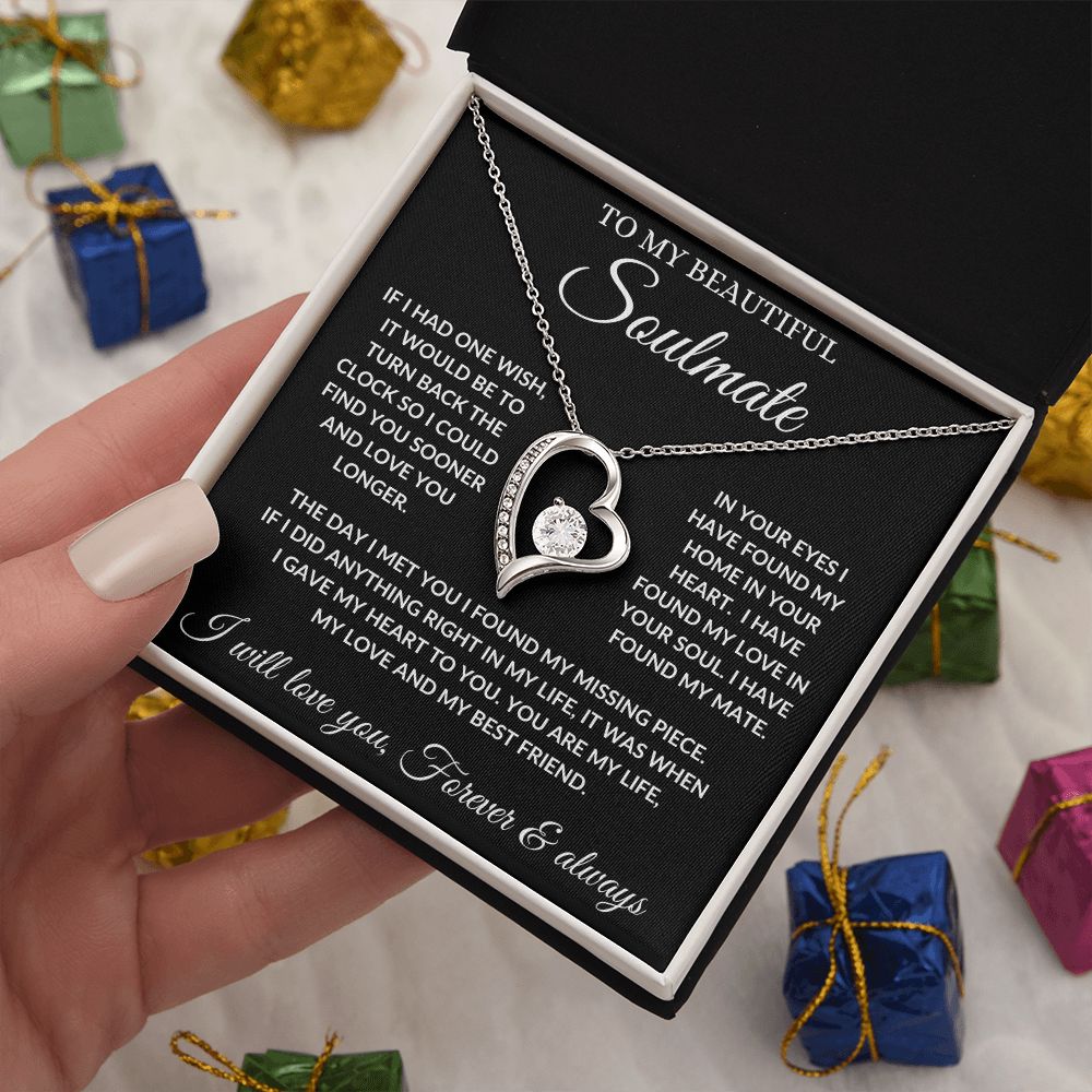 To My Soulmate - In Your Heart - Forever Love Necklace