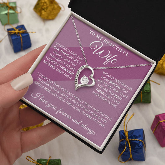 To My Beautiful Wife - How Special - Forever Love Necklace