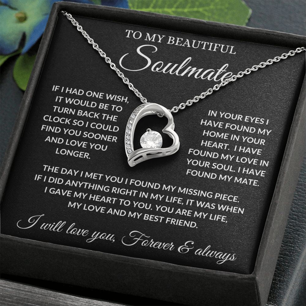 To My Soulmate - In Your Heart - Forever Love Necklace