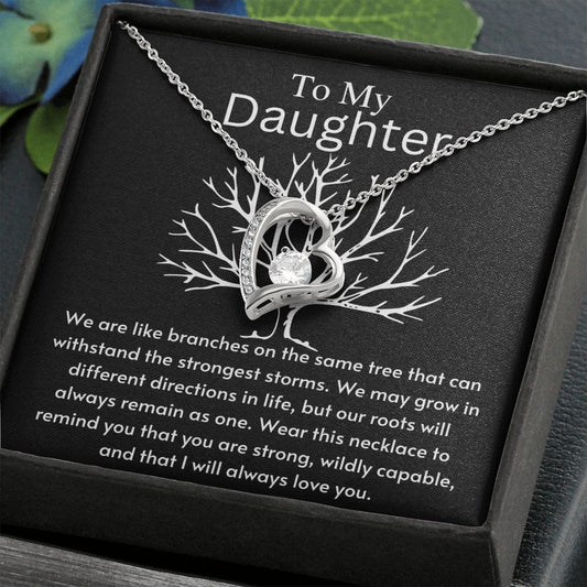 To My Daughter Withstand The Storms Forever Love Necklace