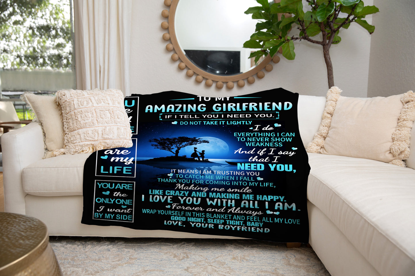 To My Amazing Girlfriend - My Love Cozy Plush Fleece Blanket 50x60